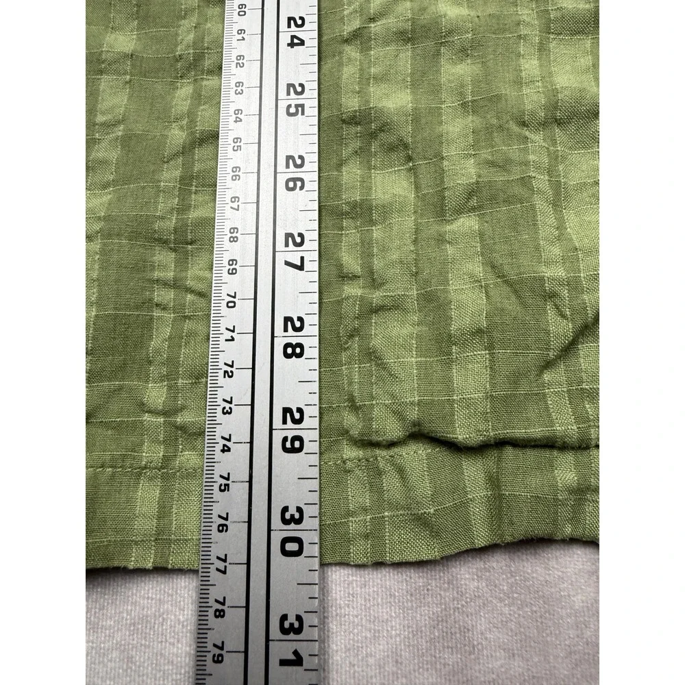 VTG Tommy‎ Bahama 100% Linen Mens XL Plaid Check Button Shirt Sage Green Classic